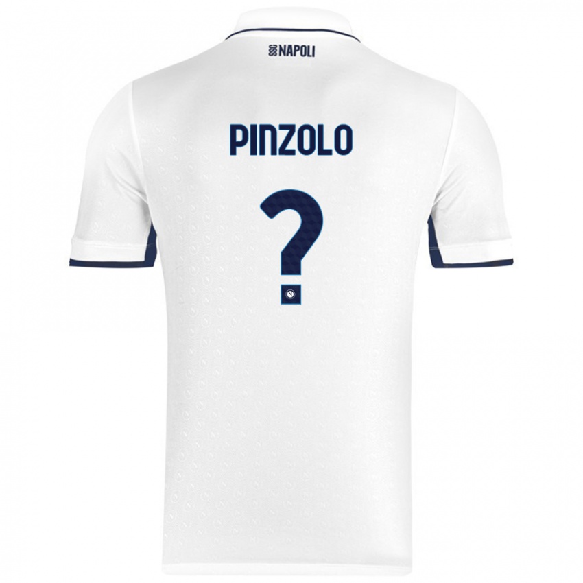 Enfant Maillot Giandiego Pinzolo #0 Blanc Bleu Royal Tenues Extérieur 2024/25 T-Shirt Suisse