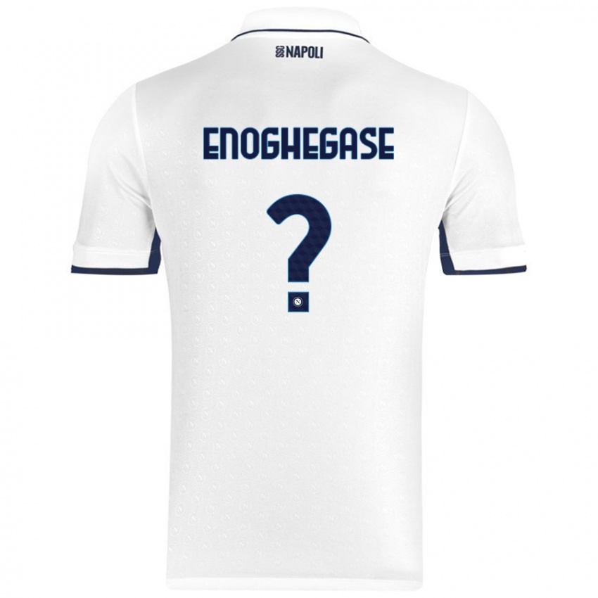 Enfant Maillot Favour Enoghegase #0 Blanc Bleu Royal Tenues Extérieur 2024/25 T-Shirt Suisse