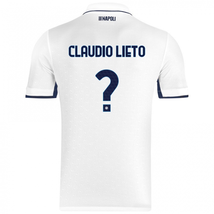 Enfant Maillot Claudio Lieto #0 Blanc Bleu Royal Tenues Extérieur 2024/25 T-Shirt Suisse