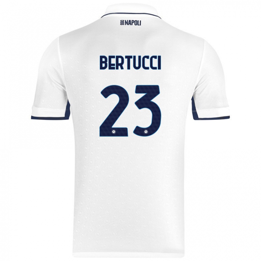 Enfant Maillot Sofia Bertucci #23 Blanc Bleu Royal Tenues Extérieur 2024/25 T-Shirt Suisse