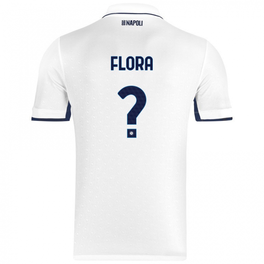 Enfant Maillot Massimiliano Flora #0 Blanc Bleu Royal Tenues Extérieur 2024/25 T-Shirt Suisse