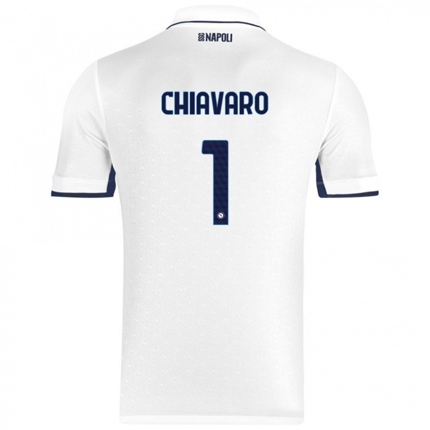 Enfant Maillot Kelly Chiavaro #1 Blanc Bleu Royal Tenues Extérieur 2024/25 T-Shirt Suisse