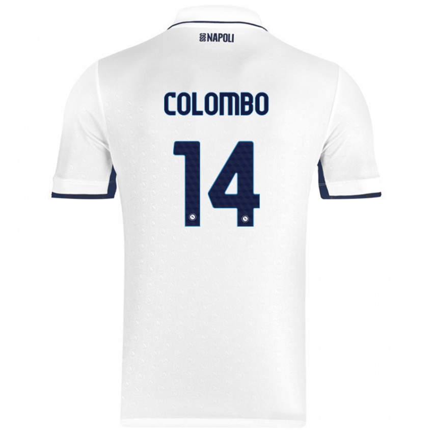 Enfant Maillot Sofia Colombo #14 Blanc Bleu Royal Tenues Extérieur 2024/25 T-Shirt Suisse