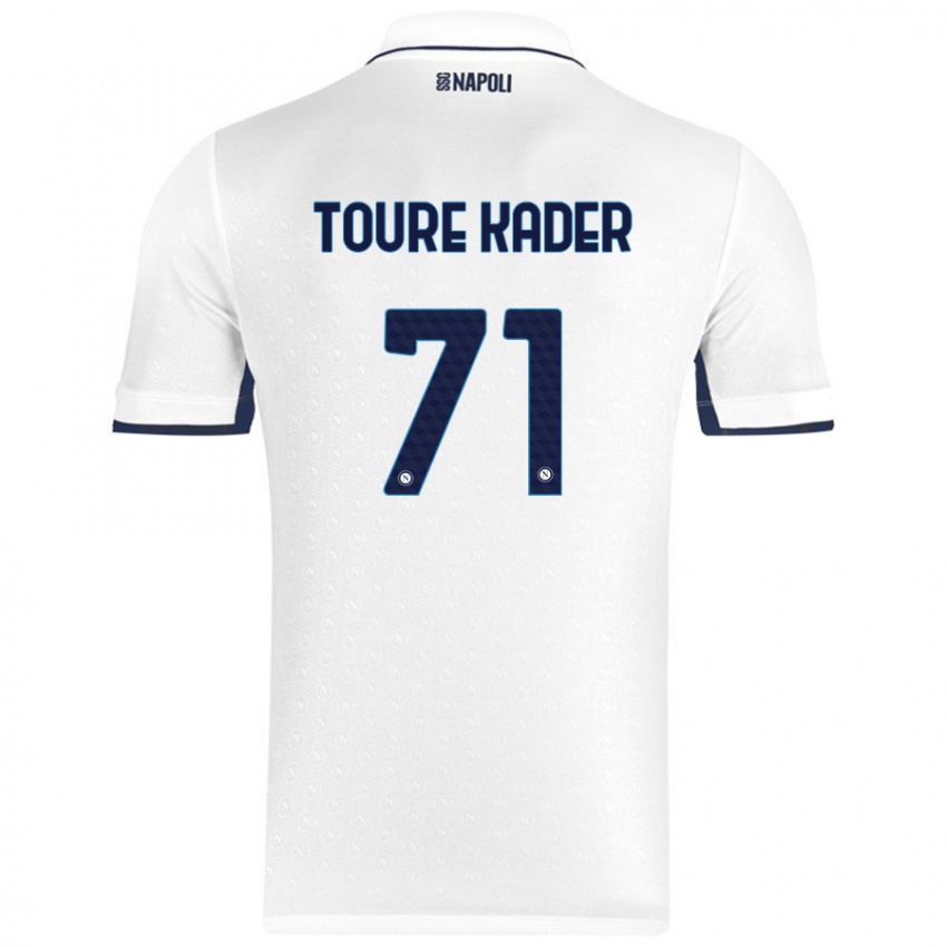 Enfant Maillot Aziz Toure Kader #71 Blanc Bleu Royal Tenues Extérieur 2024/25 T-Shirt Suisse