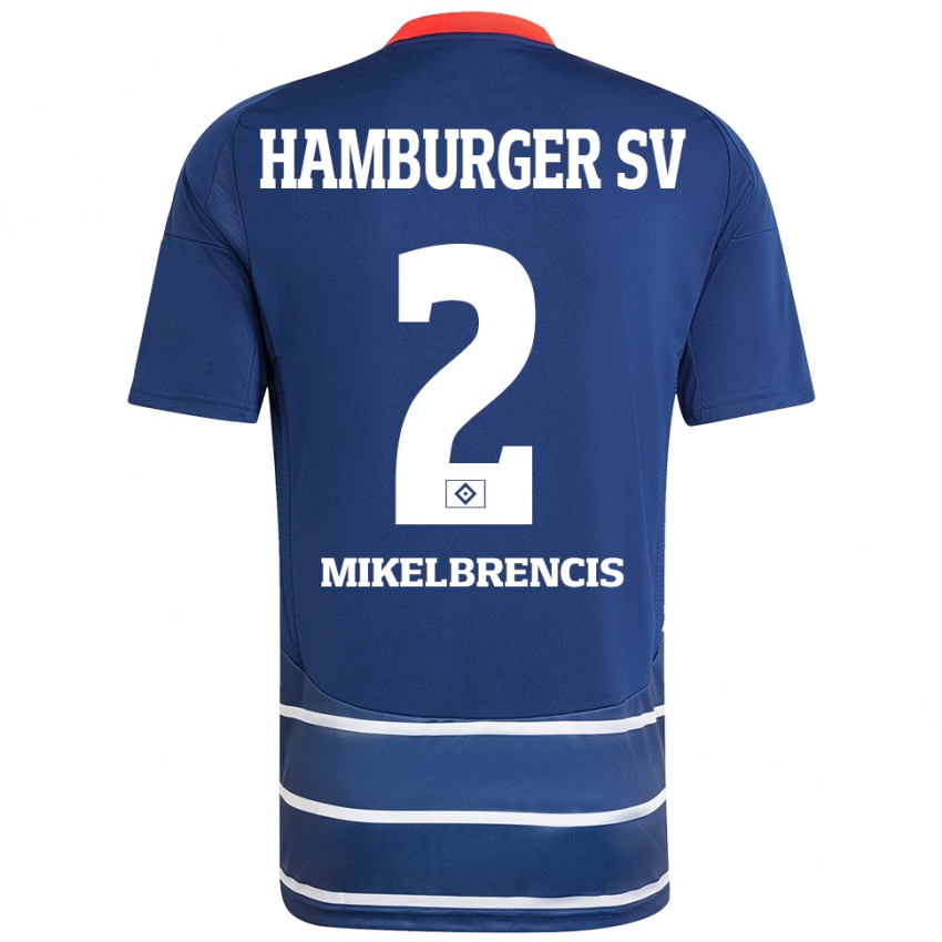 Kinder William Mikelbrencis #2 Dunkelblau Auswärtstrikot Trikot 2024/25 T-Shirt Schweiz