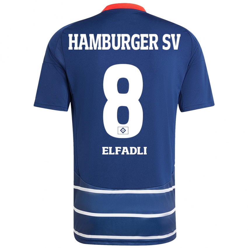 Kinder Daniel Elfadli #8 Dunkelblau Auswärtstrikot Trikot 2024/25 T-Shirt Schweiz