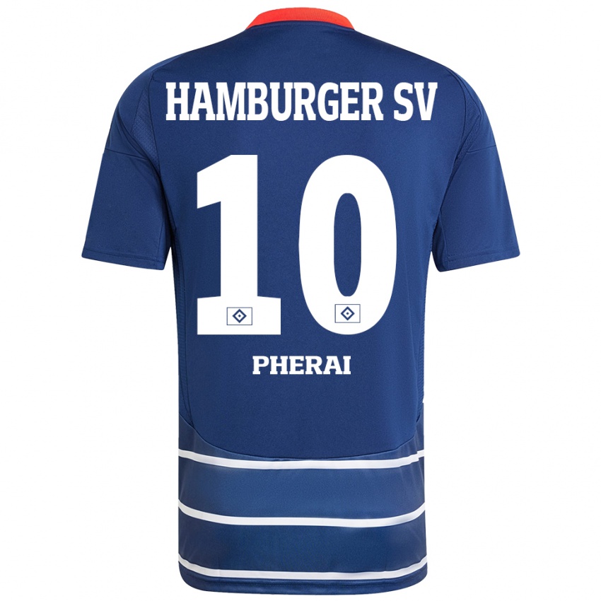 Kinder Immanuel Pherai #10 Dunkelblau Auswärtstrikot Trikot 2024/25 T-Shirt Schweiz