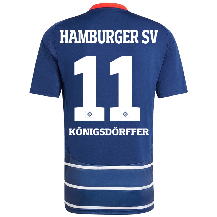 Kinder Ransford Königsdörffer #11 Dunkelblau Auswärtstrikot Trikot 2024/25 T-Shirt Schweiz