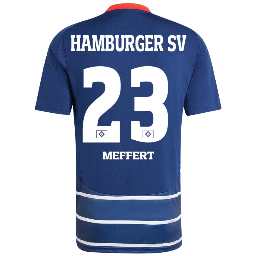 Kinder Jonas Meffert #23 Dunkelblau Auswärtstrikot Trikot 2024/25 T-Shirt Schweiz