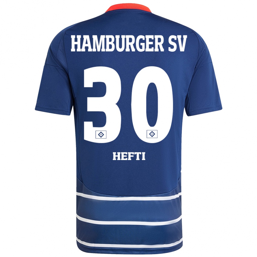 Kinder Silvan Hefti #30 Dunkelblau Auswärtstrikot Trikot 2024/25 T-Shirt Schweiz