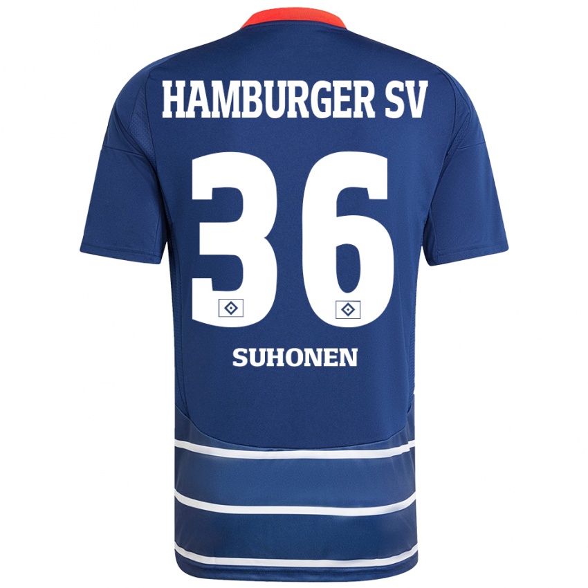 Kinder Anssi Suhonen #36 Dunkelblau Auswärtstrikot Trikot 2024/25 T-Shirt Schweiz