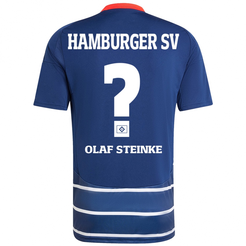 Kinder Eric Olaf Steinke #0 Dunkelblau Auswärtstrikot Trikot 2024/25 T-Shirt Schweiz