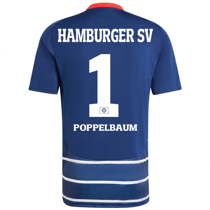 Kinder Colin Poppelbaum #1 Dunkelblau Auswärtstrikot Trikot 2024/25 T-Shirt Schweiz