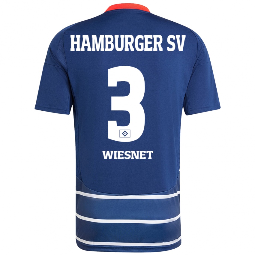 Kinder Melvin Wiesnet #3 Dunkelblau Auswärtstrikot Trikot 2024/25 T-Shirt Schweiz