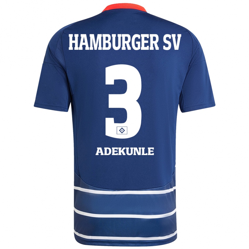 Kinder Noah Adekunle #3 Dunkelblau Auswärtstrikot Trikot 2024/25 T-Shirt Schweiz