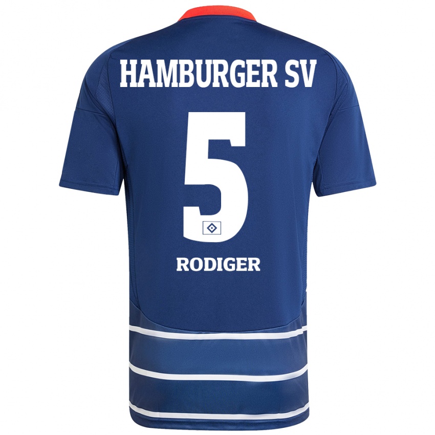 Kinder Philipp Rödiger #5 Dunkelblau Auswärtstrikot Trikot 2024/25 T-Shirt Schweiz