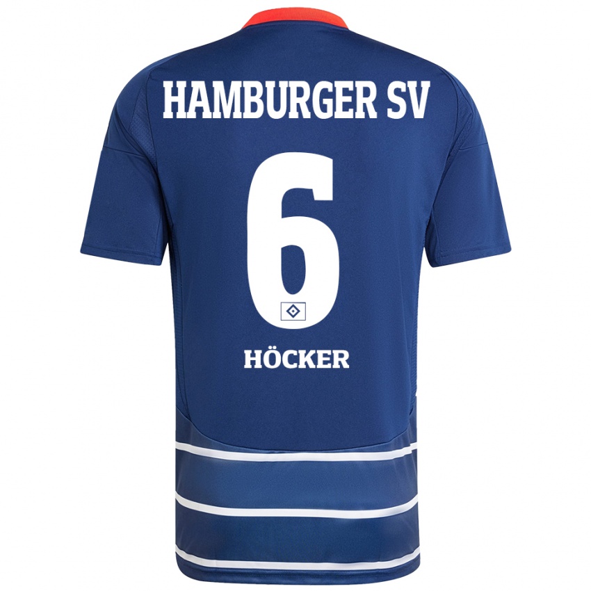 Kinder Tiziano Höcker #6 Dunkelblau Auswärtstrikot Trikot 2024/25 T-Shirt Schweiz