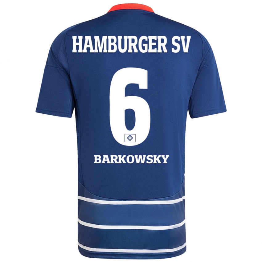 Kinder Finn Barkowsky #6 Dunkelblau Auswärtstrikot Trikot 2024/25 T-Shirt Schweiz