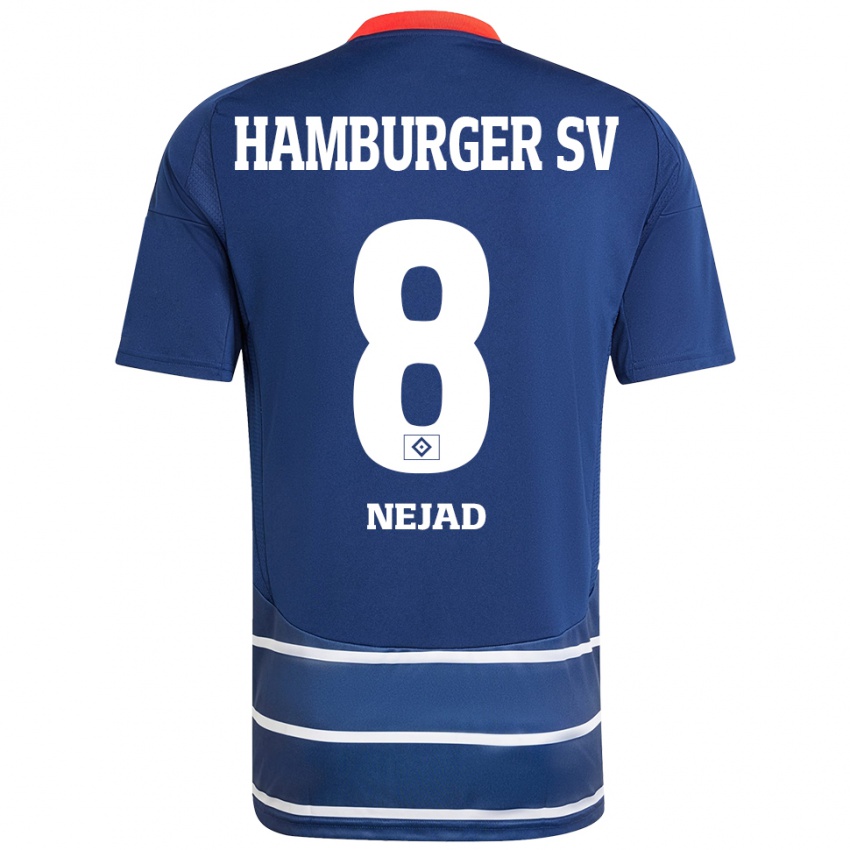 Kinder Milad Nejad #8 Dunkelblau Auswärtstrikot Trikot 2024/25 T-Shirt Schweiz