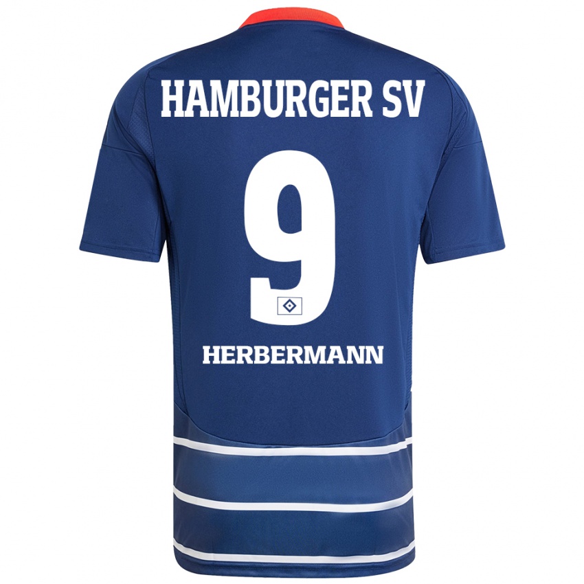 Kinder Kevin Herbermann #9 Dunkelblau Auswärtstrikot Trikot 2024/25 T-Shirt Schweiz