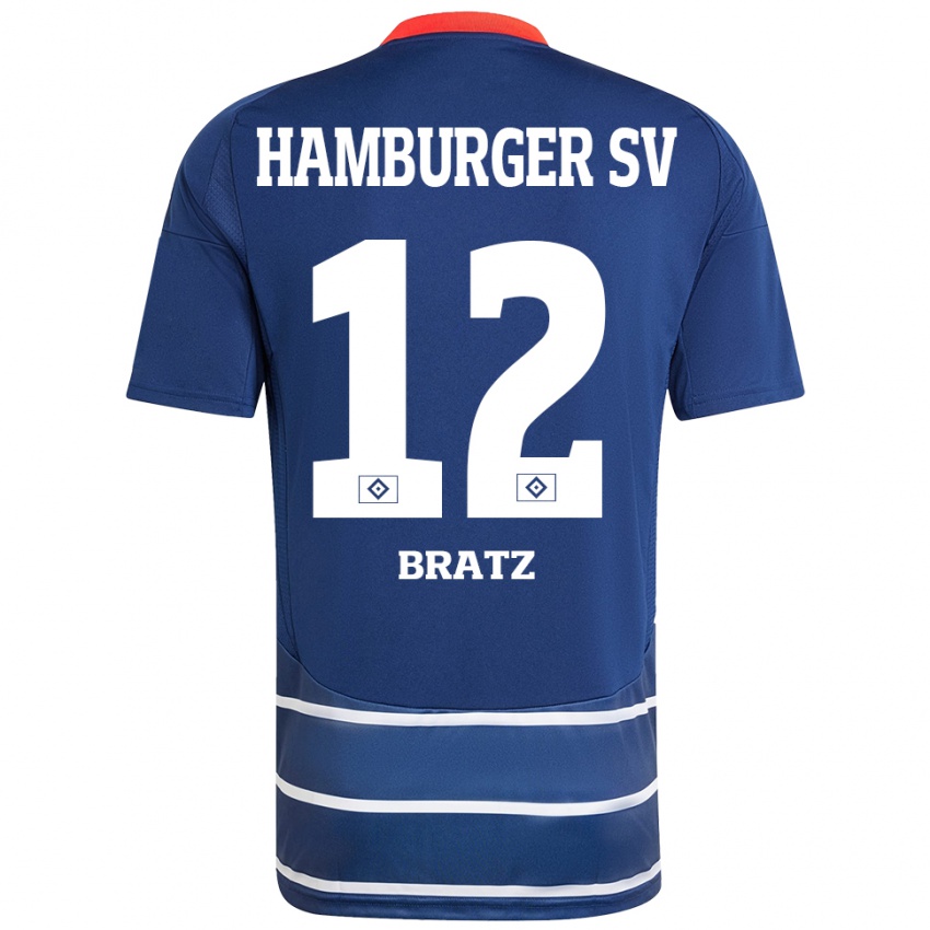 Kinder Julian Brätz #12 Dunkelblau Auswärtstrikot Trikot 2024/25 T-Shirt Schweiz