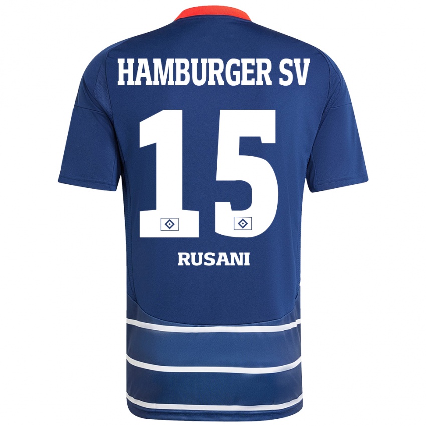 Kinder Yasin Rusani #15 Dunkelblau Auswärtstrikot Trikot 2024/25 T-Shirt Schweiz