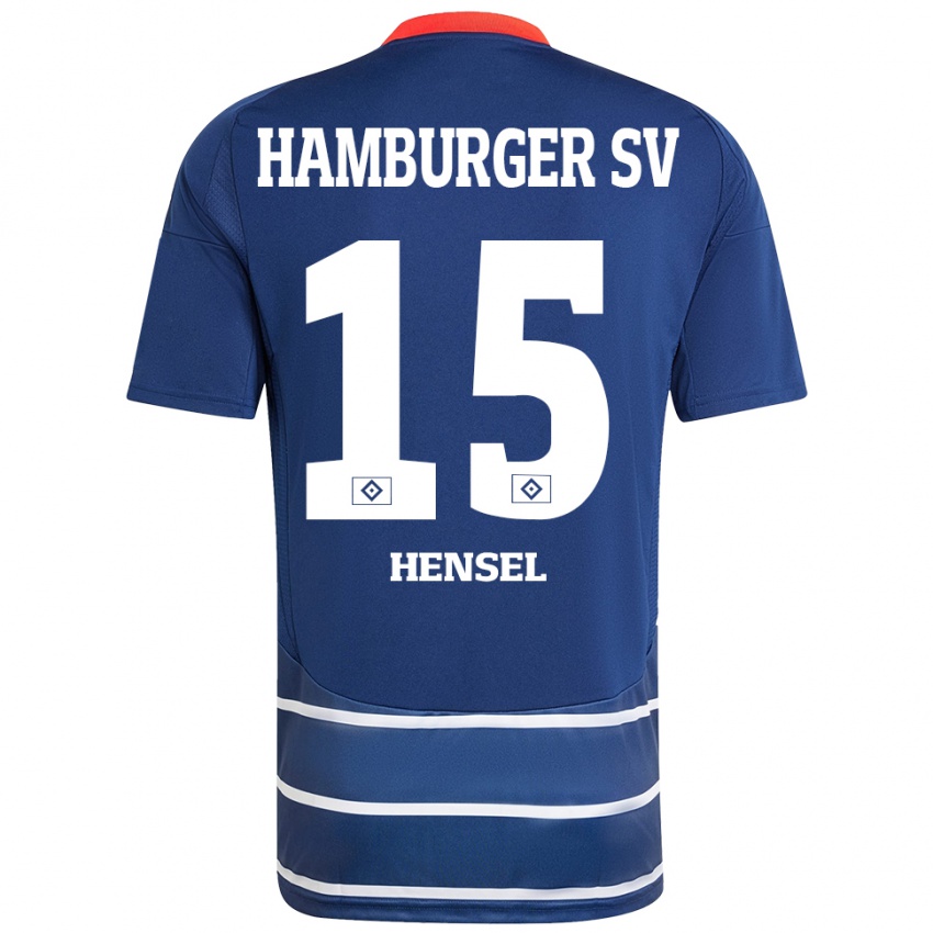 Kinder Janoah Hensel #15 Dunkelblau Auswärtstrikot Trikot 2024/25 T-Shirt Schweiz