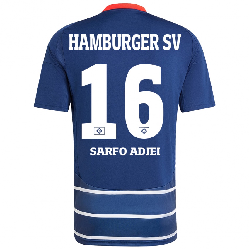 Kinder Maximilian Sarfo-Adjei #16 Dunkelblau Auswärtstrikot Trikot 2024/25 T-Shirt Schweiz