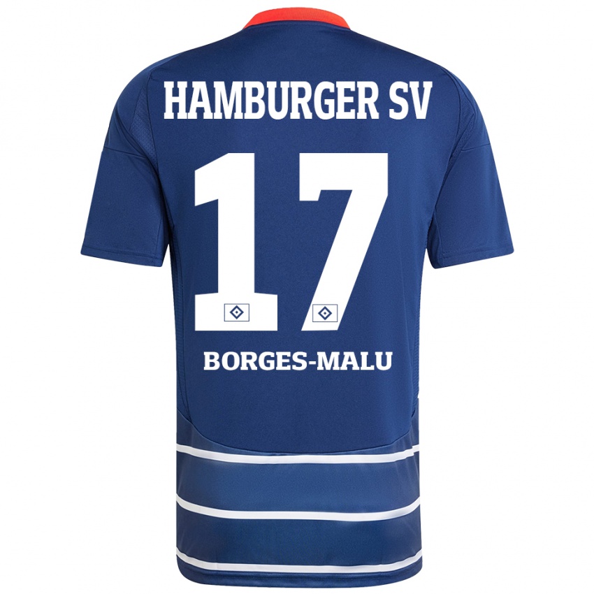 Kinder Louis Borges-Malu #17 Dunkelblau Auswärtstrikot Trikot 2024/25 T-Shirt Schweiz