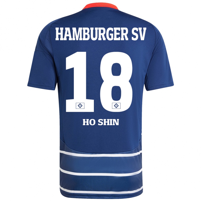 Kinder Jae Ho Shin #18 Dunkelblau Auswärtstrikot Trikot 2024/25 T-Shirt Schweiz