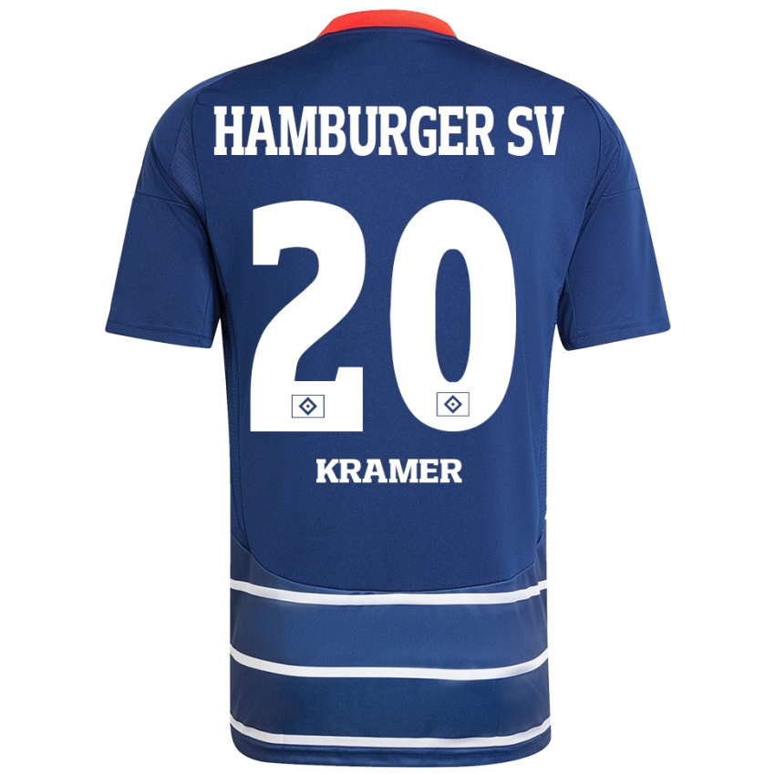 Kinder Timon Kramer #20 Dunkelblau Auswärtstrikot Trikot 2024/25 T-Shirt Schweiz