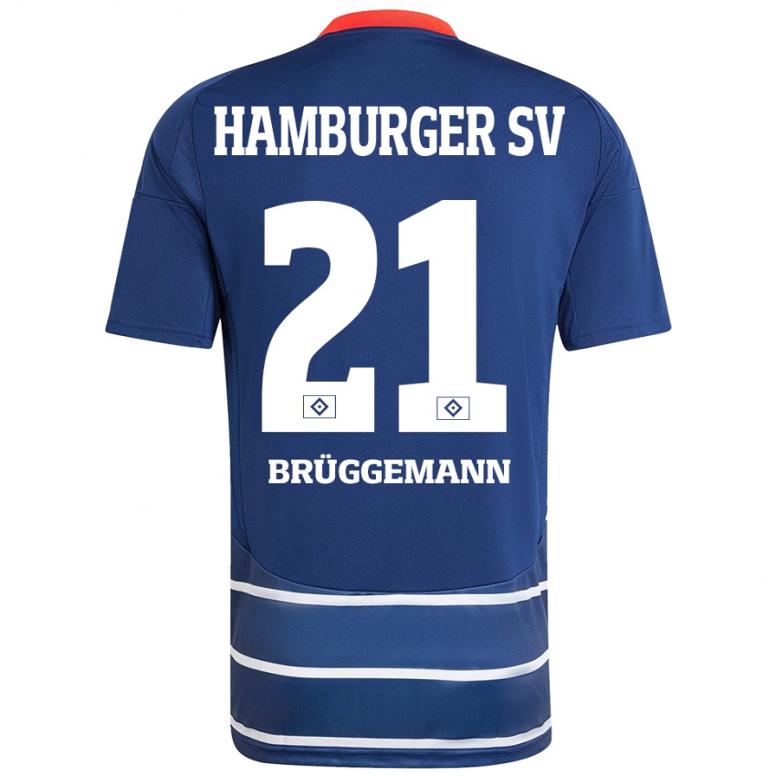 Kinder William Brüggemann #21 Dunkelblau Auswärtstrikot Trikot 2024/25 T-Shirt Schweiz