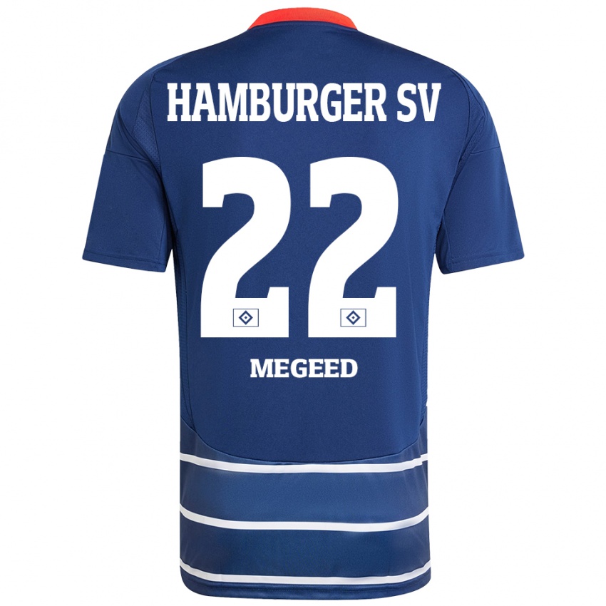 Kinder Omar Megeed #22 Dunkelblau Auswärtstrikot Trikot 2024/25 T-Shirt Schweiz