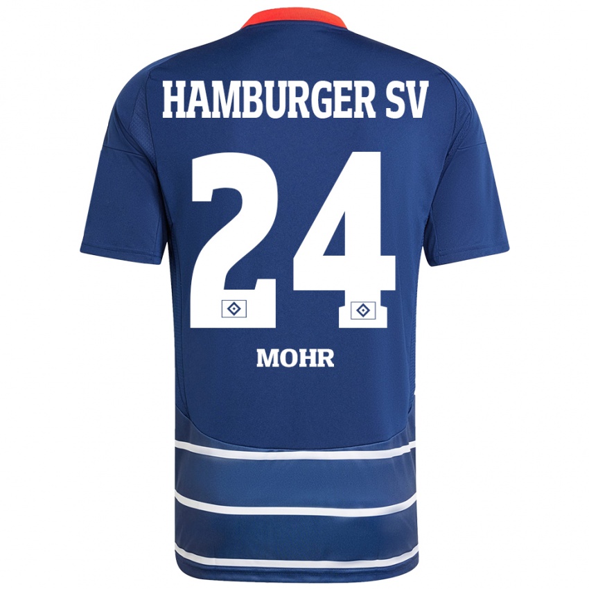 Kinder Jannik Mohr #24 Dunkelblau Auswärtstrikot Trikot 2024/25 T-Shirt Schweiz