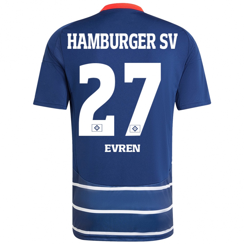 Kinder Batuhan Evren #27 Dunkelblau Auswärtstrikot Trikot 2024/25 T-Shirt Schweiz