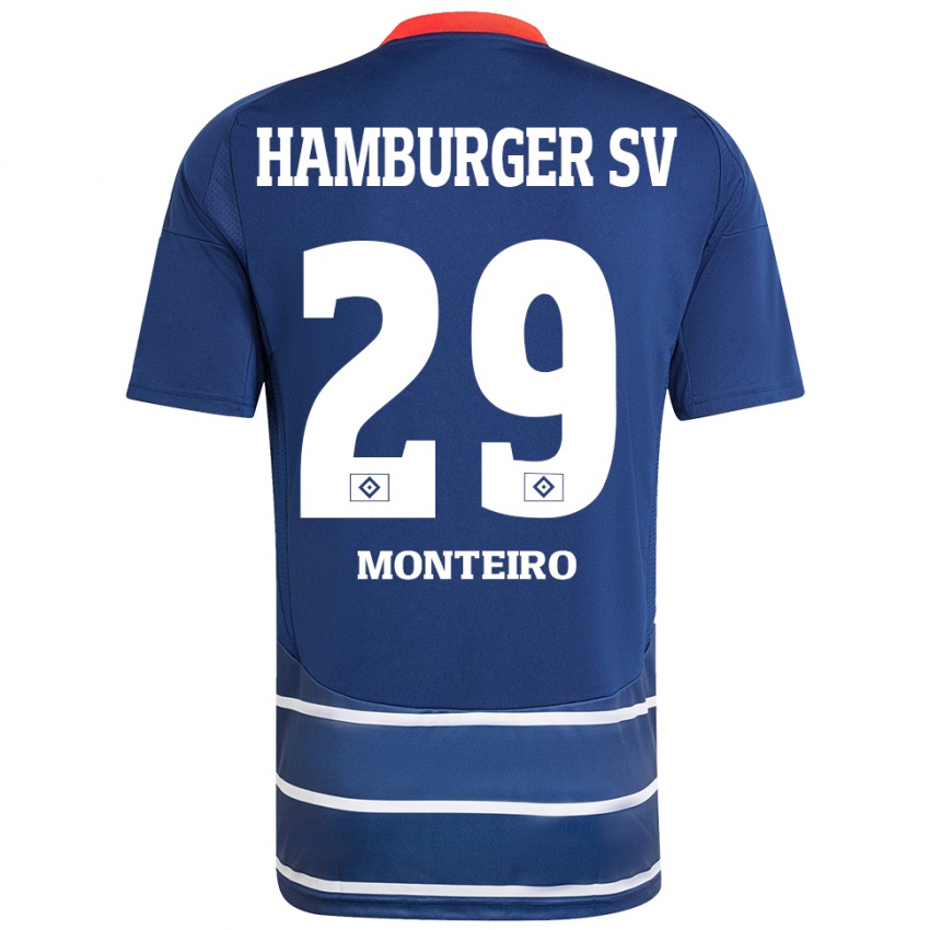 Kinder Alfa Monteiro #29 Dunkelblau Auswärtstrikot Trikot 2024/25 T-Shirt Schweiz