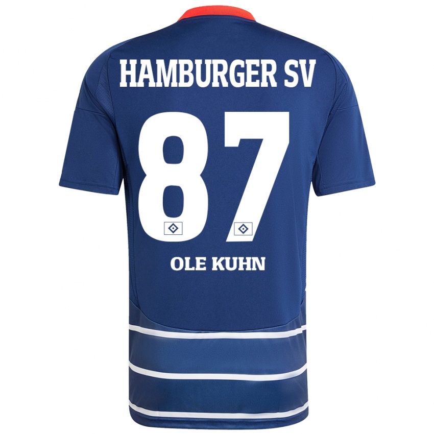 Kinder Niklas Ole Kühn #87 Dunkelblau Auswärtstrikot Trikot 2024/25 T-Shirt Schweiz