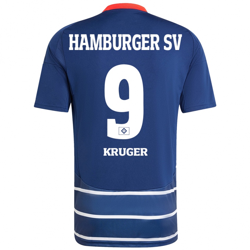 Kinder Melina Krüger #9 Dunkelblau Auswärtstrikot Trikot 2024/25 T-Shirt Schweiz