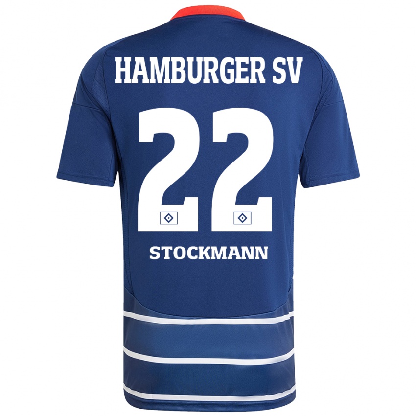 Kinder Sarah Stöckmann #22 Dunkelblau Auswärtstrikot Trikot 2024/25 T-Shirt Schweiz