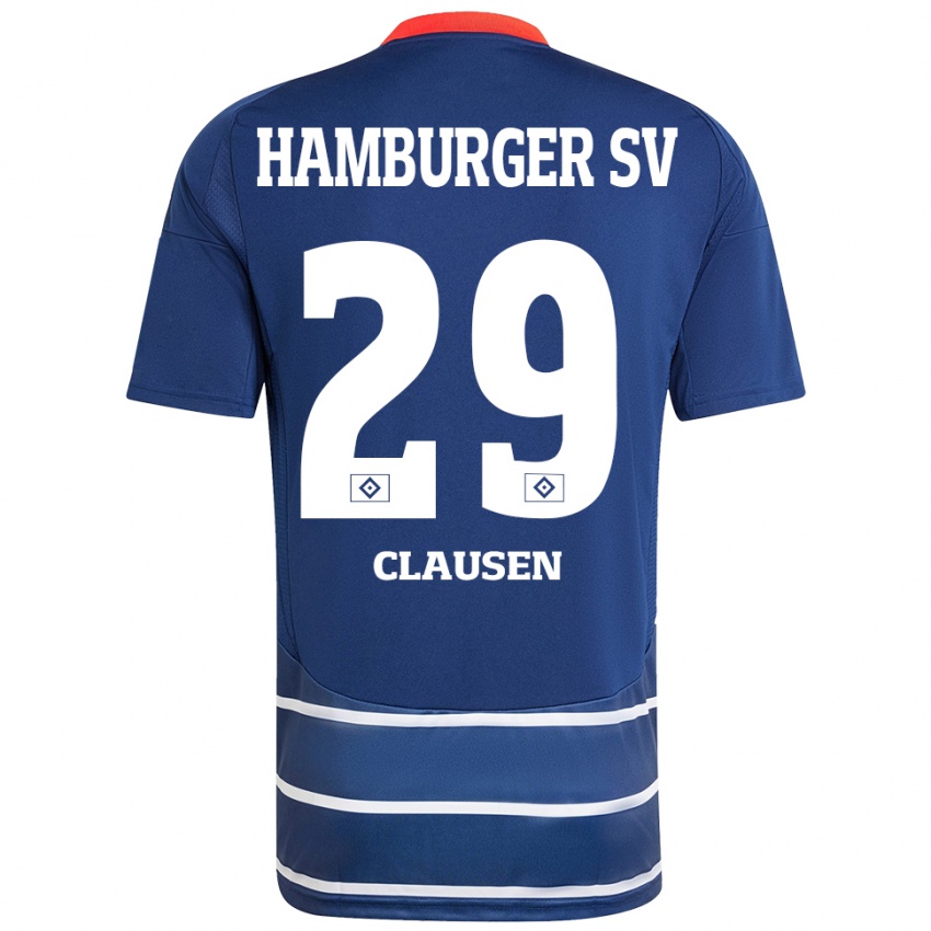 Kinder Lina Clausen #29 Dunkelblau Auswärtstrikot Trikot 2024/25 T-Shirt Schweiz