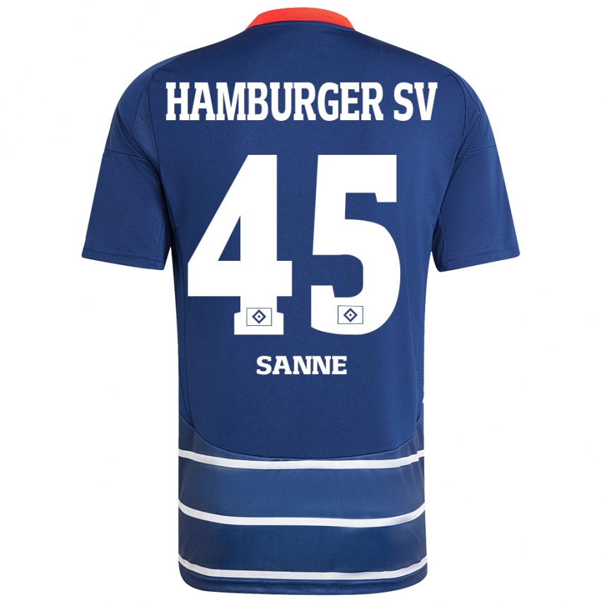 Kinder Tom Sanne #45 Dunkelblau Auswärtstrikot Trikot 2024/25 T-Shirt Schweiz