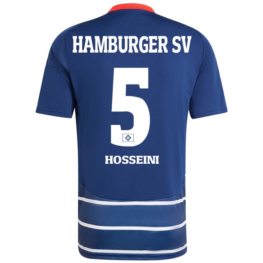 Kinder Reza Hosseini #5 Dunkelblau Auswärtstrikot Trikot 2024/25 T-Shirt Schweiz