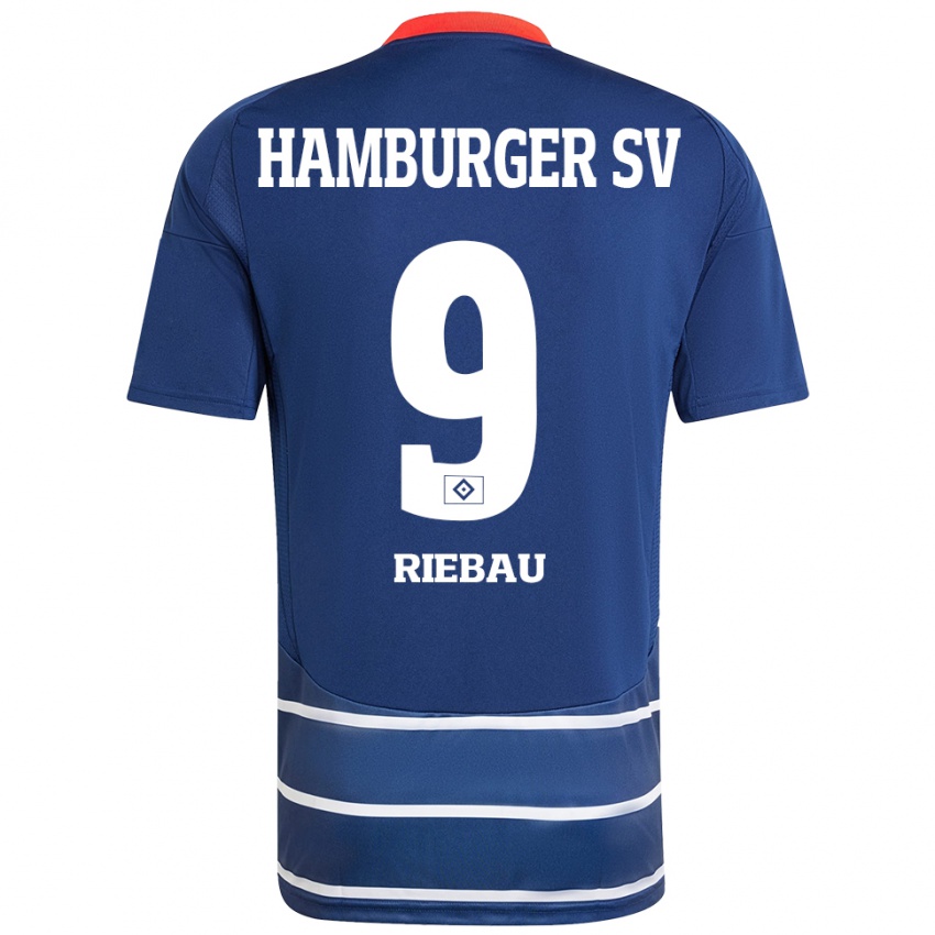 Kinder Henry Riebau #9 Dunkelblau Auswärtstrikot Trikot 2024/25 T-Shirt Schweiz