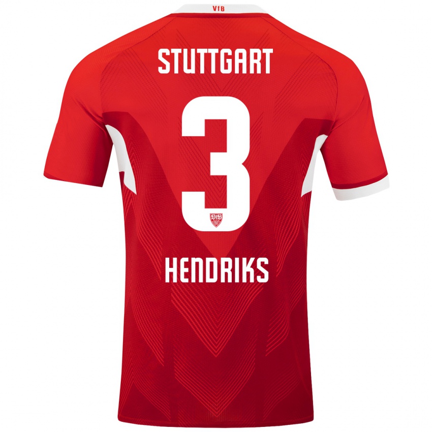 Kinder Ramon Hendriks #3 Rot Weiß Auswärtstrikot Trikot 2024/25 T-Shirt Schweiz