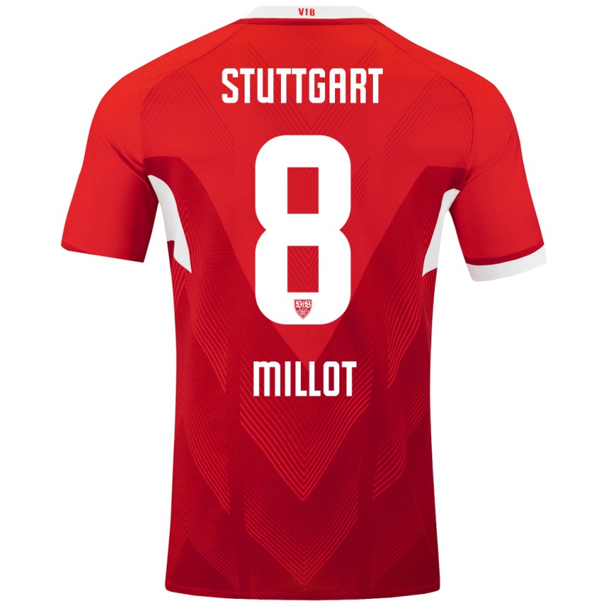 Kinder Enzo Millot #8 Rot Weiß Auswärtstrikot Trikot 2024/25 T-Shirt Schweiz