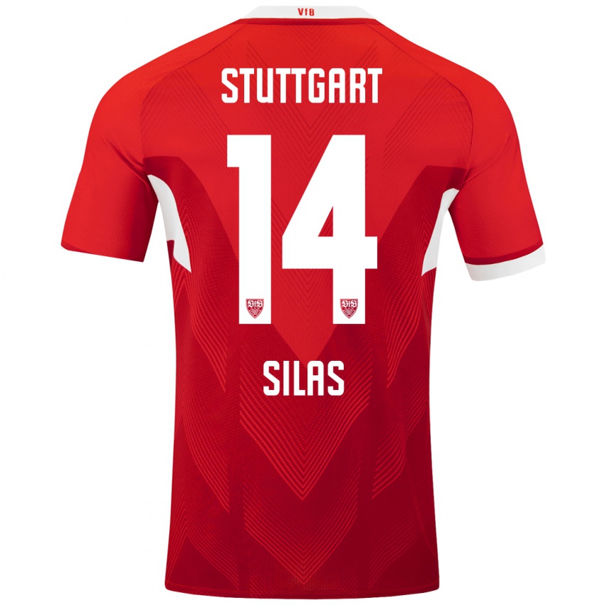 Kinder Silas #14 Rot Weiß Auswärtstrikot Trikot 2024/25 T-Shirt Schweiz