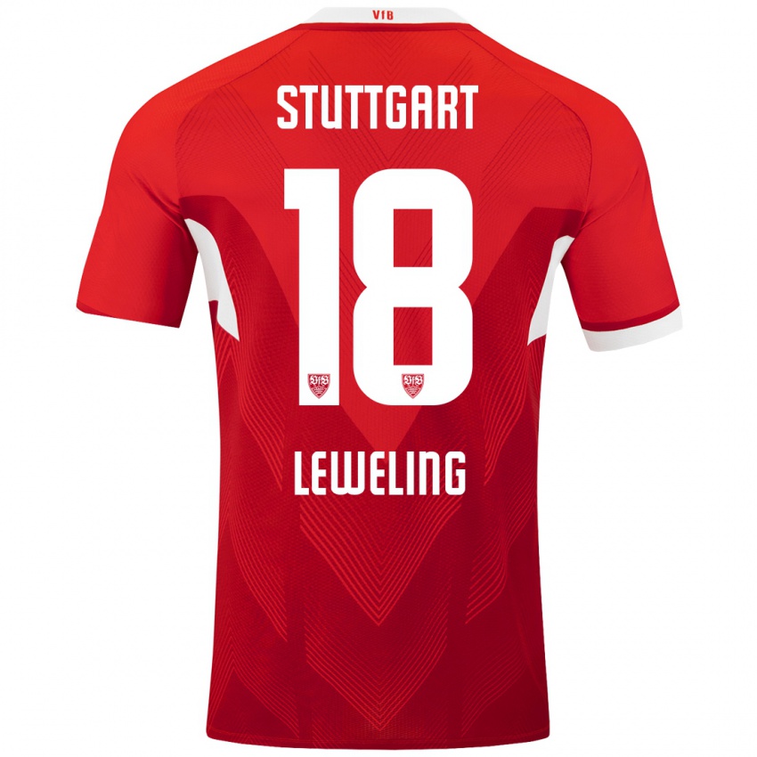 Kinder Jamie Leweling #18 Rot Weiß Auswärtstrikot Trikot 2024/25 T-Shirt Schweiz