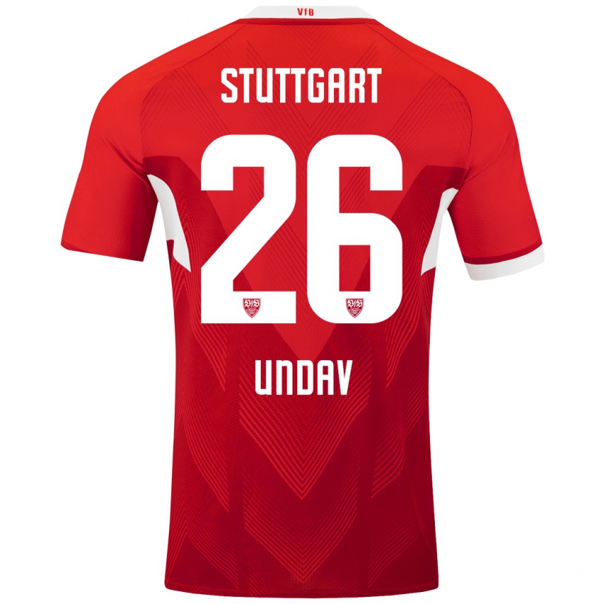 Kinder Deniz Undav #26 Rot Weiß Auswärtstrikot Trikot 2024/25 T-Shirt Schweiz