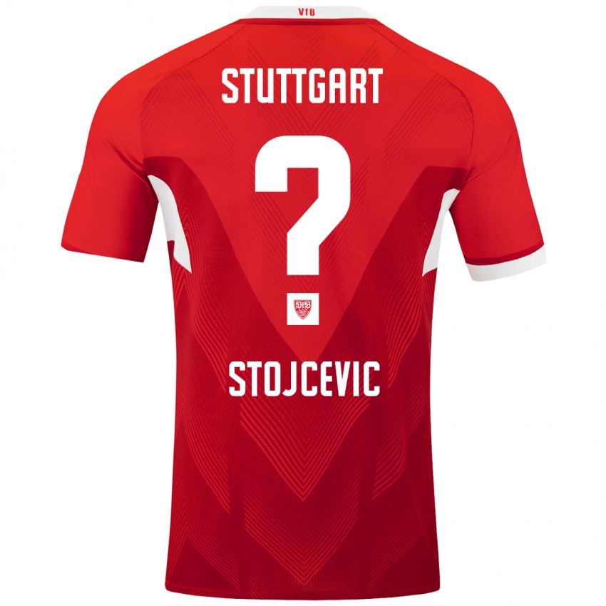 Kinder Martin Stojcevic #0 Rot Weiß Auswärtstrikot Trikot 2024/25 T-Shirt Schweiz