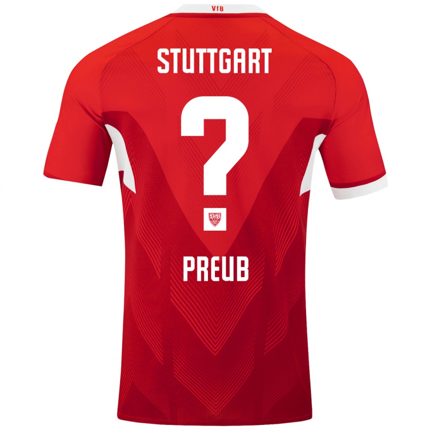 Kinder Laurin Preuß #0 Rot Weiß Auswärtstrikot Trikot 2024/25 T-Shirt Schweiz